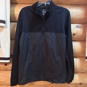Nike Black Windbreaker Jacket Lightweight Athletic Design